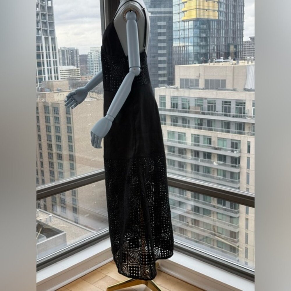 🆕 SIR THE LABEL 🧿 NWOT Rayure Tri Crochet Maxi Dress, Black Crochet, Sz 2 US 6 - Picture 10 of 16